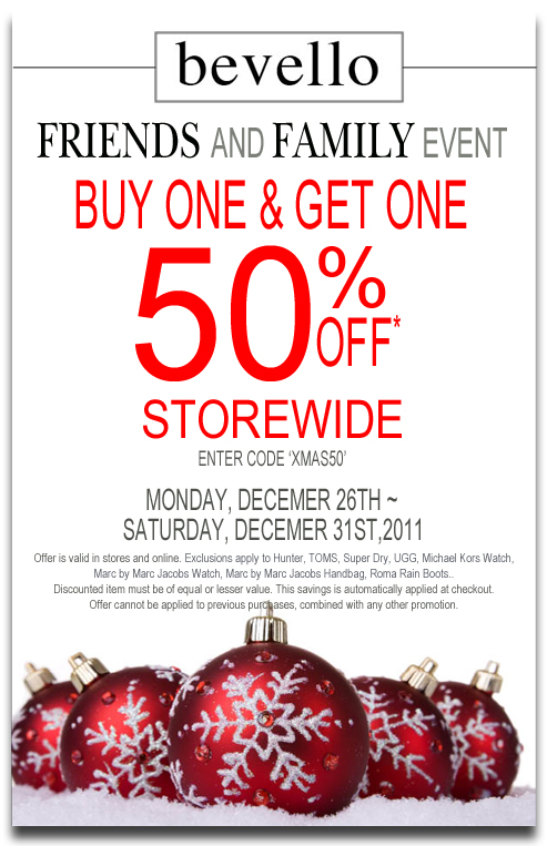 friendsandfamilyevent bevello friends and family sale