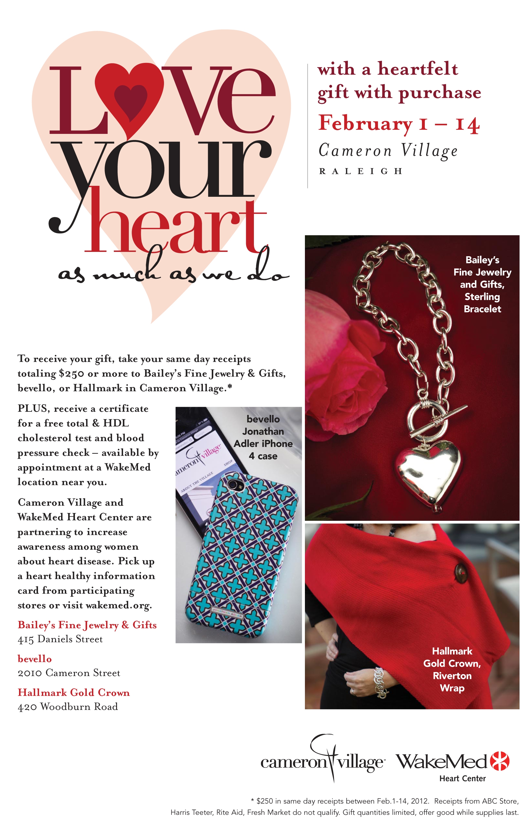 2012_02_01_cameron_village_love_your_heart Love your heart at Cameron Village through Valentine's Day